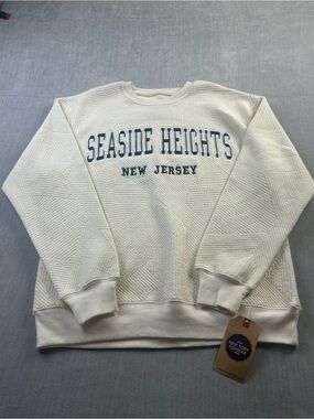 Cream 'Seaside Heights' Crewneck Sweater - Women's Casual Pullover